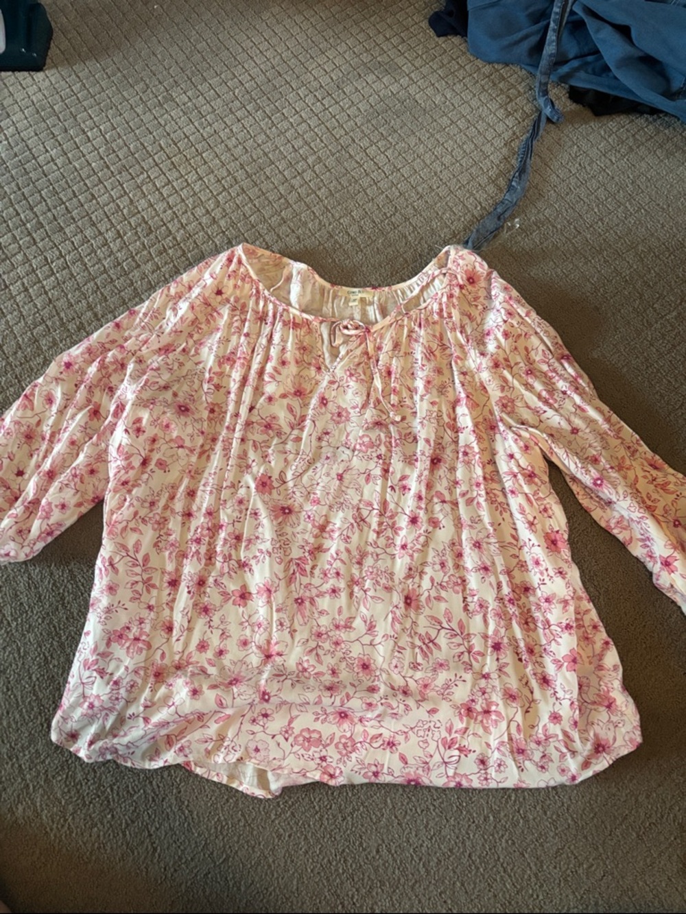 Floral Peasant Top